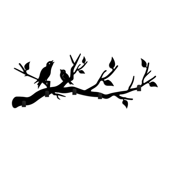 Wallity Escaped Birds Gancho metálico de pared Negro Wallity Escaped Birds Gancho metálico de pared Negro